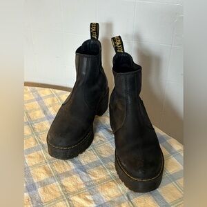 Dr. Martens Rometty Black Chelsea Platform Boots